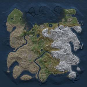 Thumbnail Rust Map: Procedural Map, Size: 3750, Seed: 1772, 16 Monuments