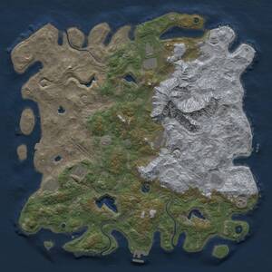 Thumbnail Rust Map: Procedural Map, Size: 5000, Seed: 28475, 16 Monuments