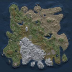 Thumbnail Rust Map: Procedural Map, Size: 4000, Seed: 111157189, 14 Monuments