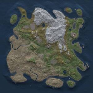 Thumbnail Rust Map: Procedural Map, Size: 3800, Seed: 774399243, 14 Monuments