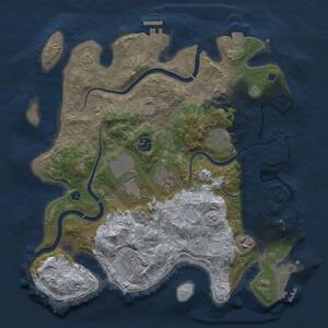 Thumbnail Rust Map: Procedural Map, Size: 3500, Seed: 1513598941, 13 Monuments