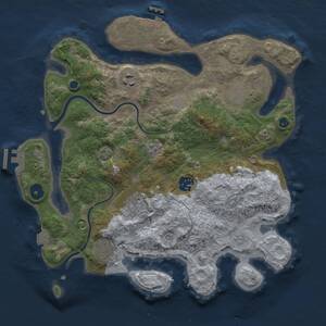 Thumbnail Rust Map: Procedural Map, Size: 3300, Seed: 392951389, 12 Monuments