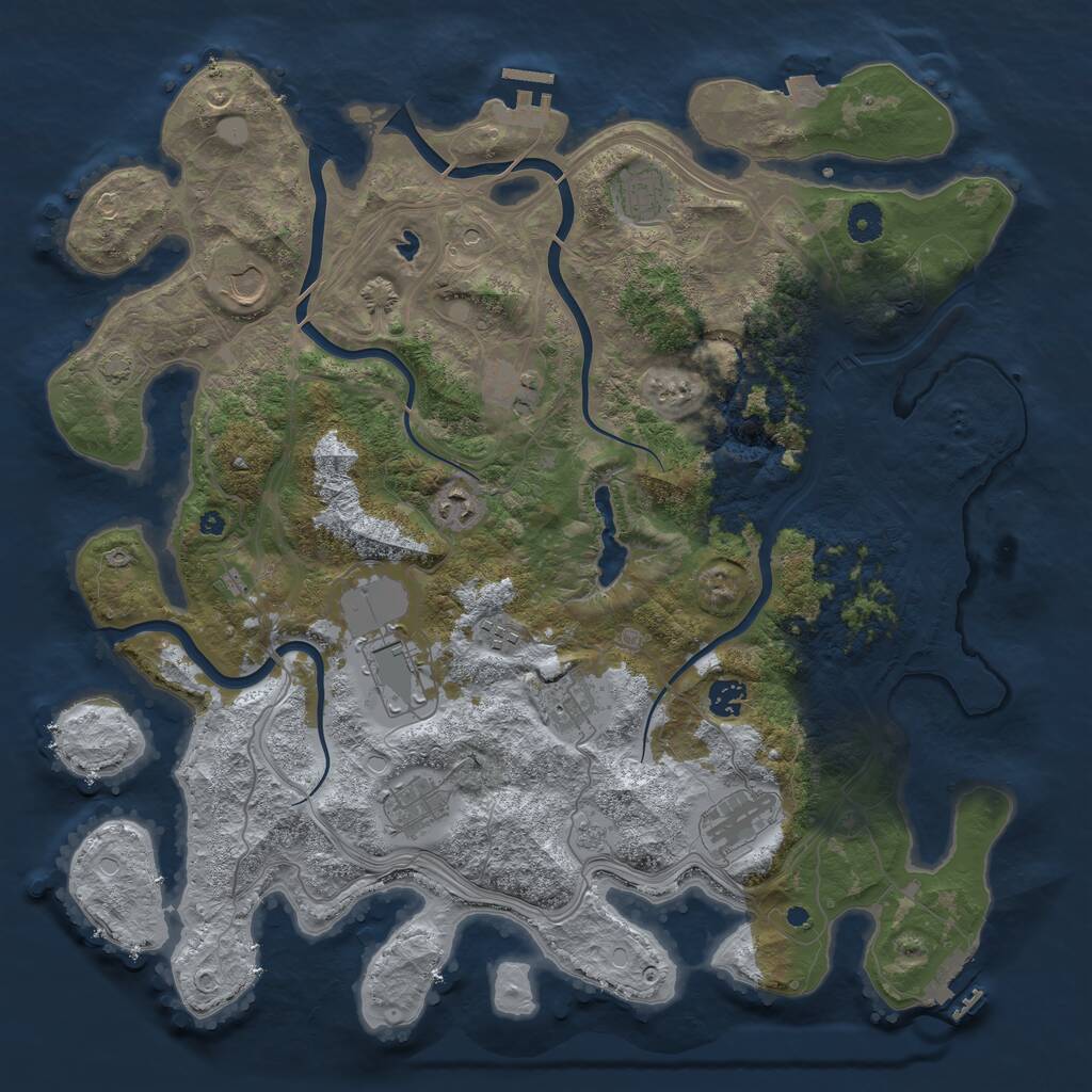 Rust Map: Procedural Map, Size: 4250, Seed: 841925, 16 Monuments