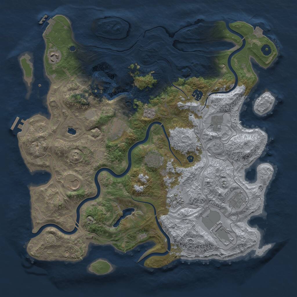 Rust Map: Procedural Map, Size: 4250, Seed: 475314, 16 Monuments