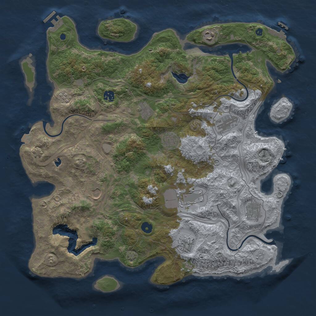 Rust Map: Procedural Map, Size: 4250, Seed: 475314, 16 Monuments