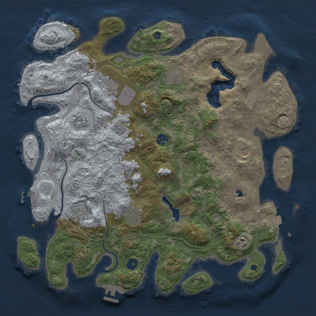 Rust Map: Procedural Map, Size: 4250, Seed: 2110340266, 15 Monuments