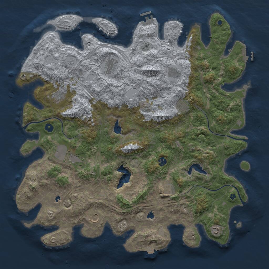 Rust Map: Procedural Map, Size: 4750, Seed: 163659956, 16 Monuments