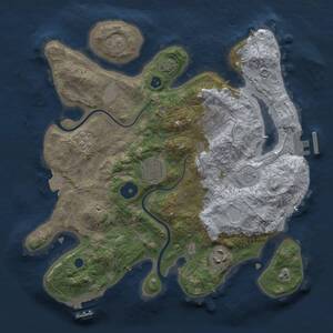 Thumbnail Rust Map: Procedural Map, Size: 3000, Seed: 471235, 10 Monuments