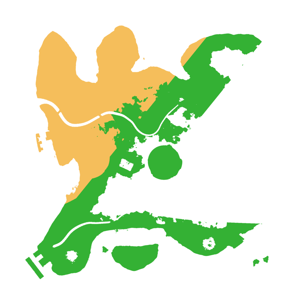 Biome Rust Map: Procedural Map, Size: 2500, Seed: 95257401