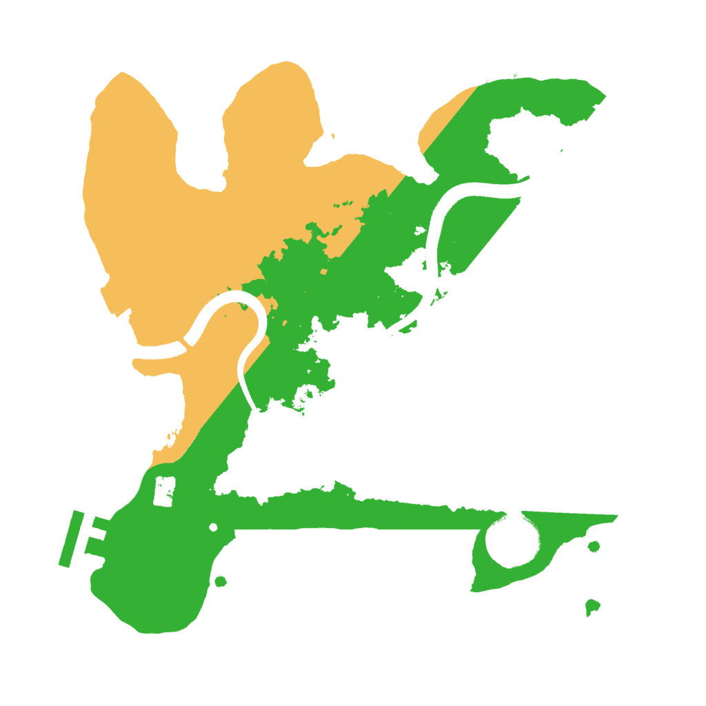 Biome Rust Map: Procedural Map, Size: 2500, Seed: 95257401