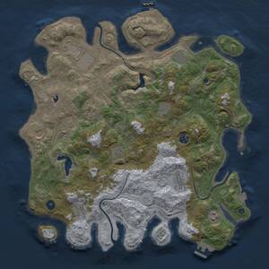 Thumbnail Rust Map: Procedural Map, Size: 4250, Seed: 395749388, 17 Monuments