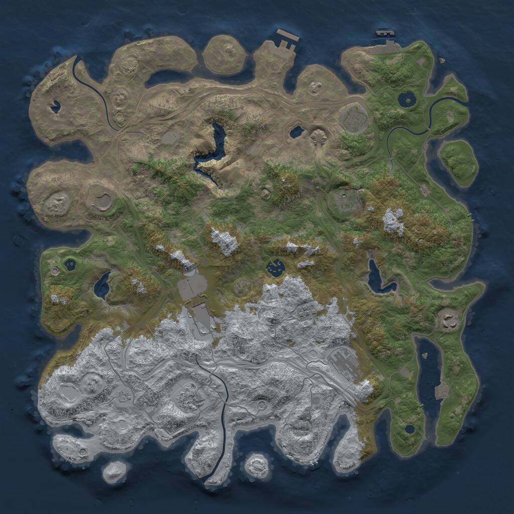 Rust Map: Procedural Map, Size: 4500, Seed: 2118689, 15 Monuments