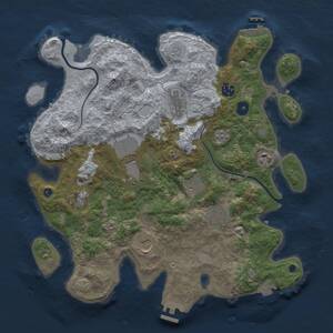 Thumbnail Rust Map: Procedural Map, Size: 3700, Seed: 302747577, 15 Monuments