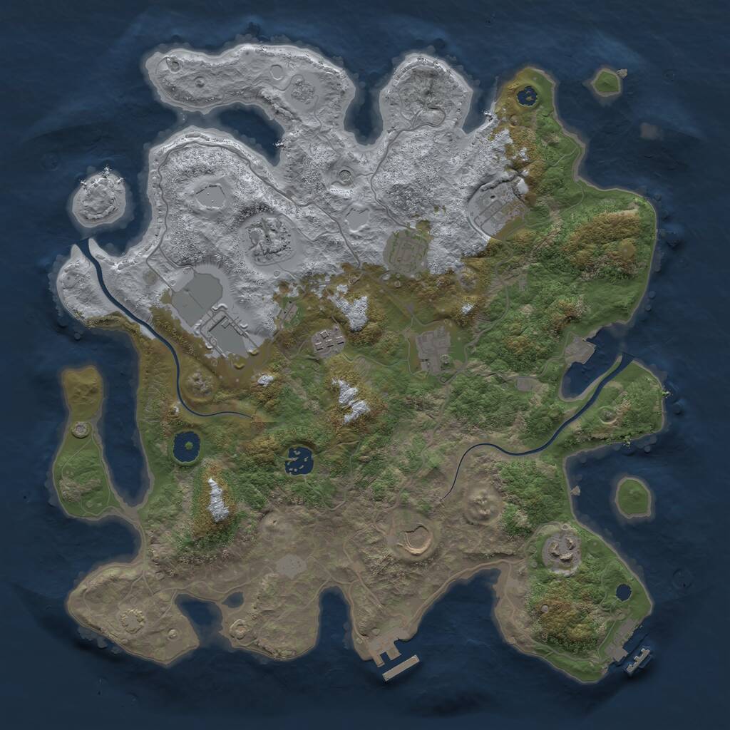 Rust Map: Procedural Map, Size: 3750, Seed: 1558061768, 15 Monuments