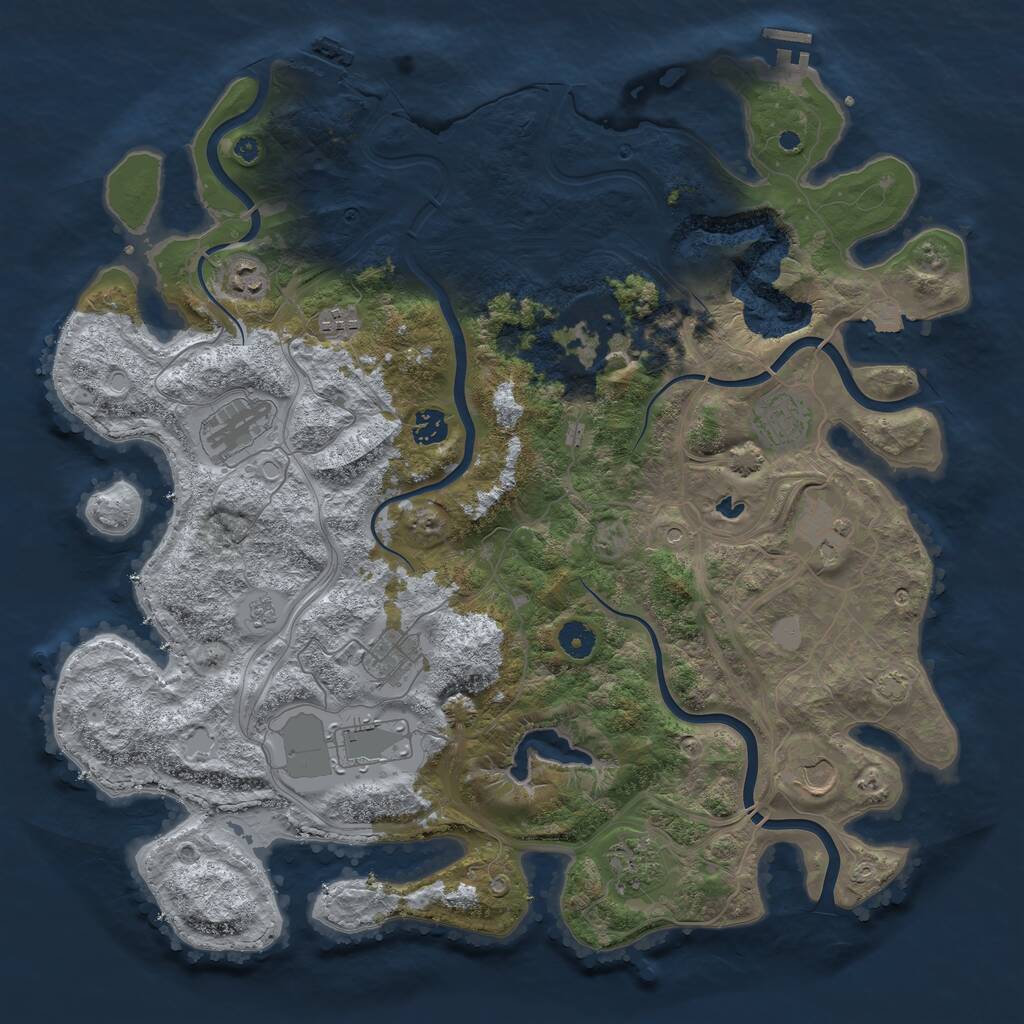 Rust Map: Procedural Map, Size: 4250, Seed: 25337, 17 Monuments
