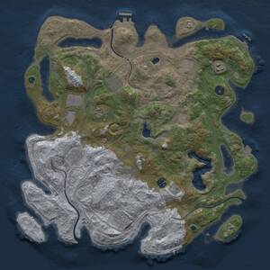 Thumbnail Rust Map: Procedural Map, Size: 4250, Seed: 554355266, 15 Monuments