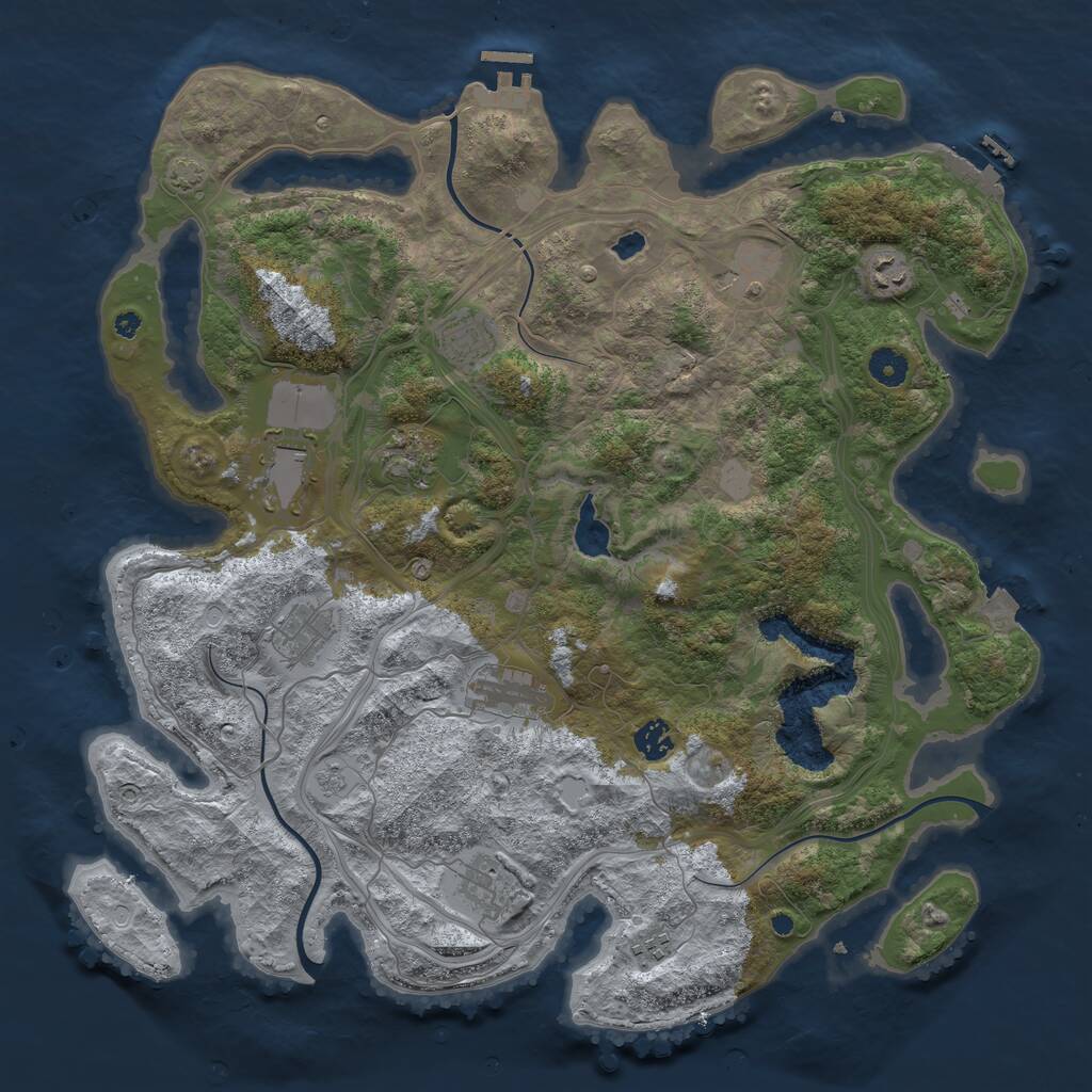 Rust Map: Procedural Map, Size: 4250, Seed: 554355266, 15 Monuments