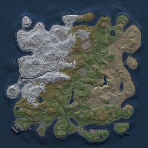 Thumbnail Rust Map: Procedural Map, Size: 4000, Seed: 539901146, 14 Monuments