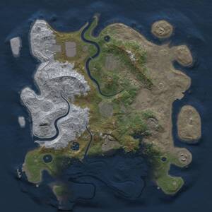 Thumbnail Rust Map: Procedural Map, Size: 3600, Seed: 260, 14 Monuments