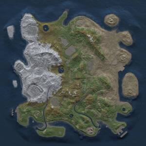 Thumbnail Rust Map: Procedural Map, Size: 3600, Seed: 260, 14 Monuments