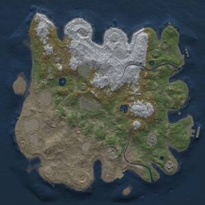 Thumbnail Rust Map: Procedural Map, Size: 3744, Seed: 109406413, 15 Monuments