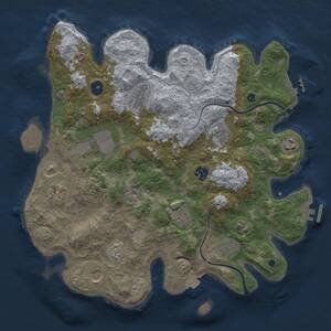 Thumbnail Rust Map: Procedural Map, Size: 3744, Seed: 109406413, 16 Monuments