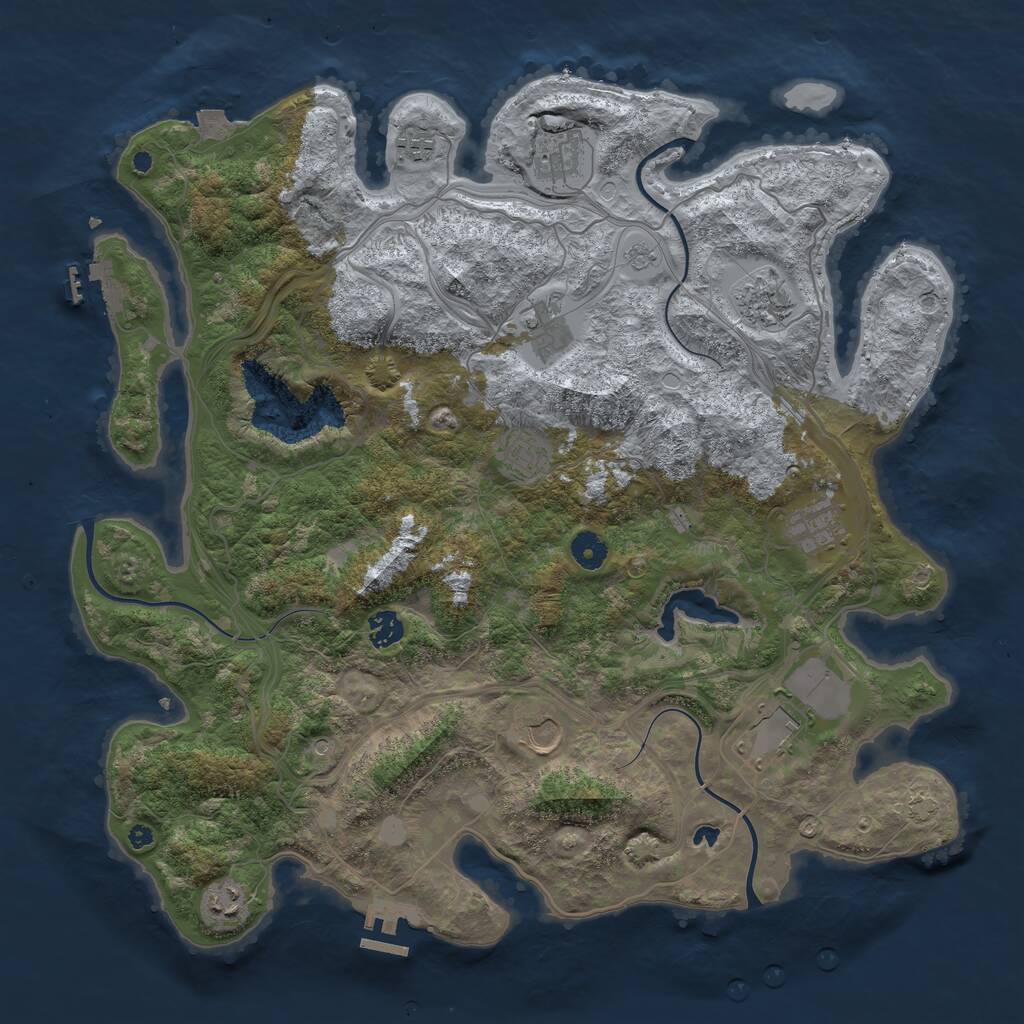 Rust Map: Procedural Map, Size: 4250, Seed: 935822, 16 Monuments