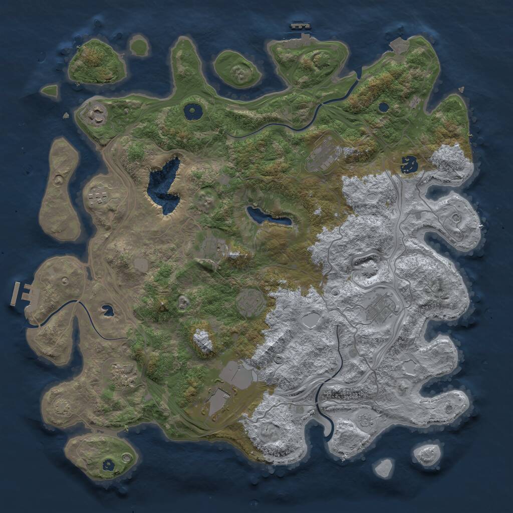 Rust Map: Procedural Map, Size: 4250, Seed: 767265479, 15 Monuments