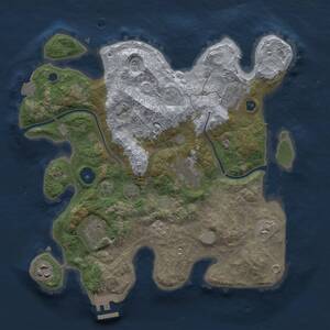 Thumbnail Rust Map: Procedural Map, Size: 3177, Seed: 1, 10 Monuments