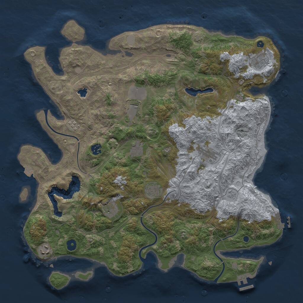 Rust Map: Procedural Map, Size: 4250, Seed: 1127557600, 15 Monuments