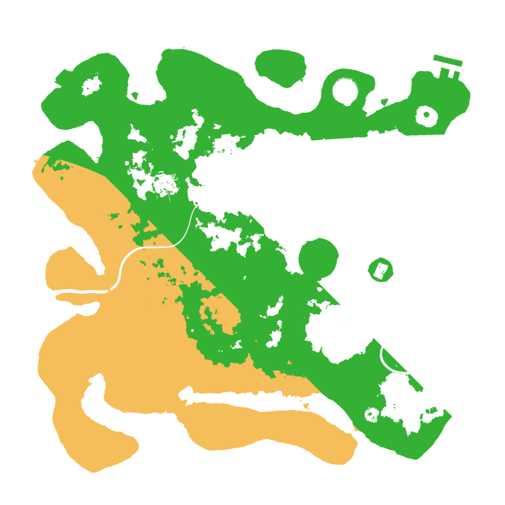 Biome Rust Map: Procedural Map, Size: 3500, Seed: 49798