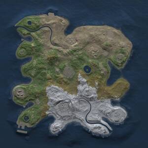 Thumbnail Rust Map: Procedural Map, Size: 3000, Seed: 57486411, 9 Monuments