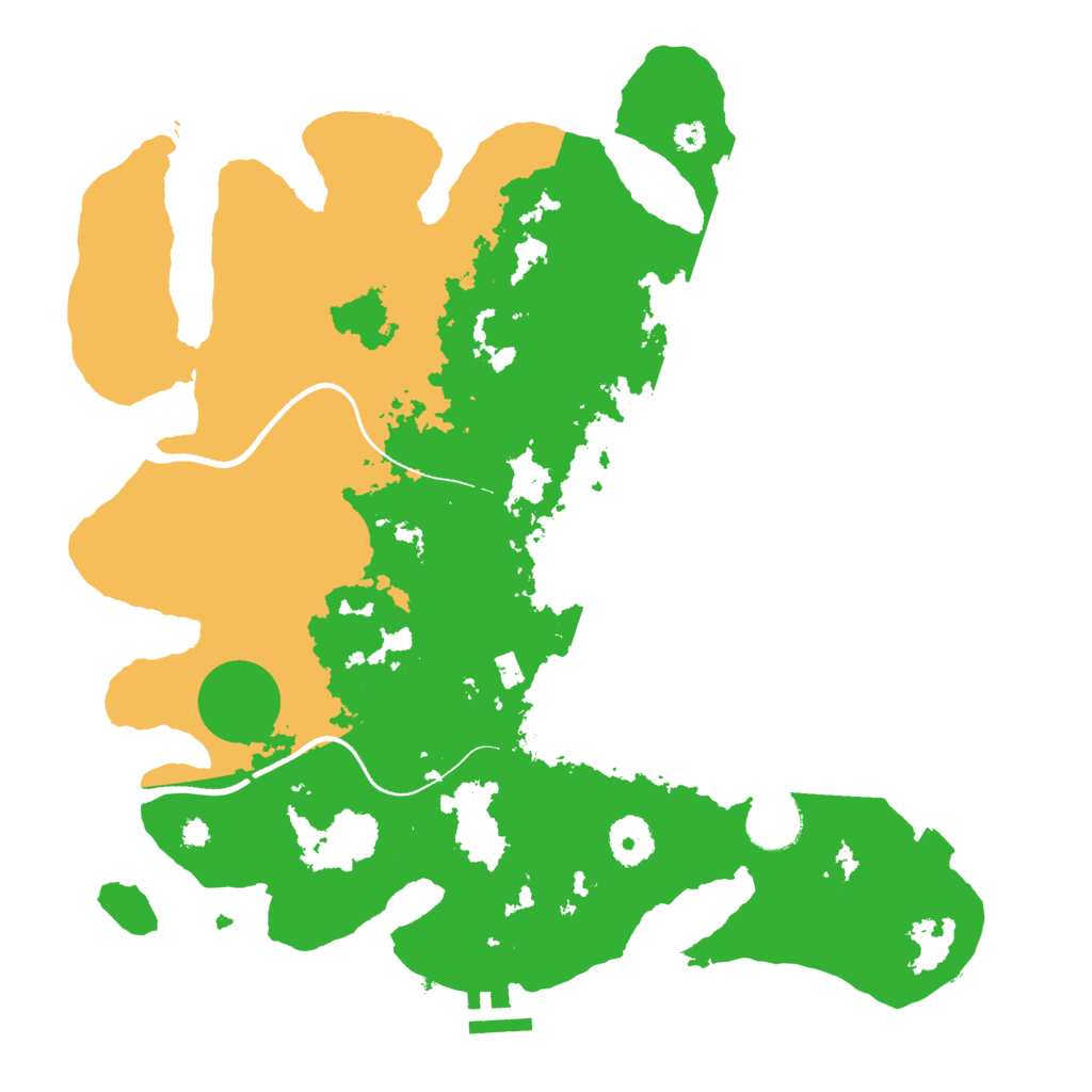 Biome Rust Map: Procedural Map, Size: 3500, Seed: 307248051