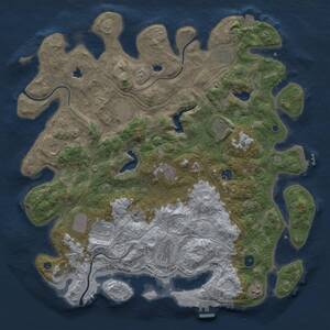 Thumbnail Rust Map: Procedural Map, Size: 4500, Seed: 1788074720, 16 Monuments