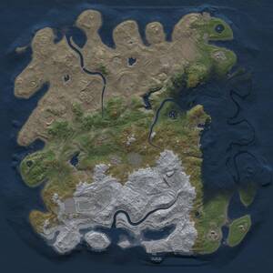 Thumbnail Rust Map: Procedural Map, Size: 4500, Seed: 1788074720, 17 Monuments