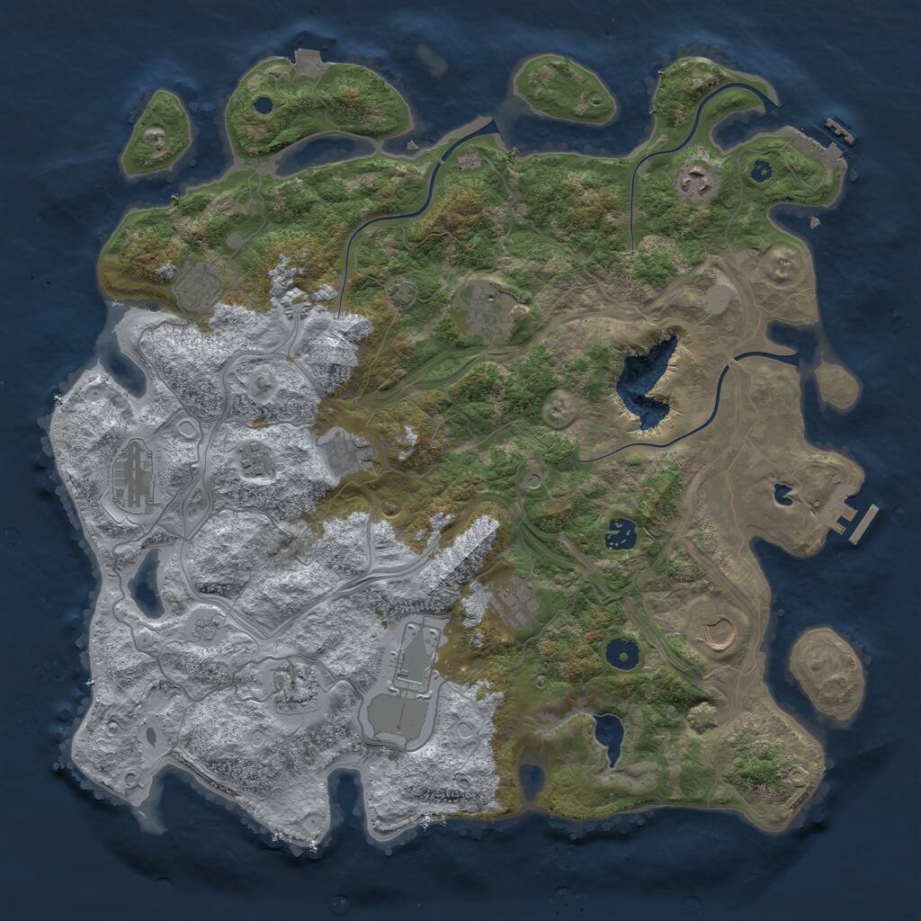 Rust Map: Procedural Map, Size: 4250, Seed: 2059908116, 17 Monuments