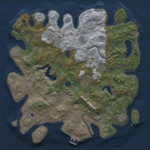 Thumbnail Rust Map: Procedural Map, Size: 4250, Seed: 745190432, 14 Monuments