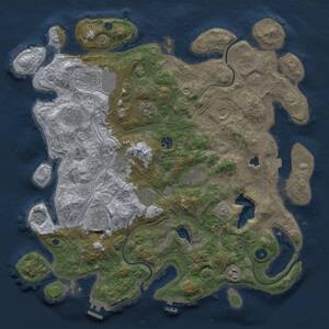 Thumbnail Rust Map: Procedural Map, Size: 4250, Seed: 1664861167, 17 Monuments