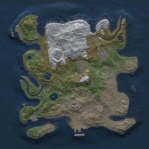 Thumbnail Rust Map: Procedural Map, Size: 3000, Seed: 68781871, 10 Monuments