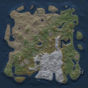 Thumbnail Rust Map: Procedural Map, Size: 4500, Seed: 1209491874, 17 Monuments