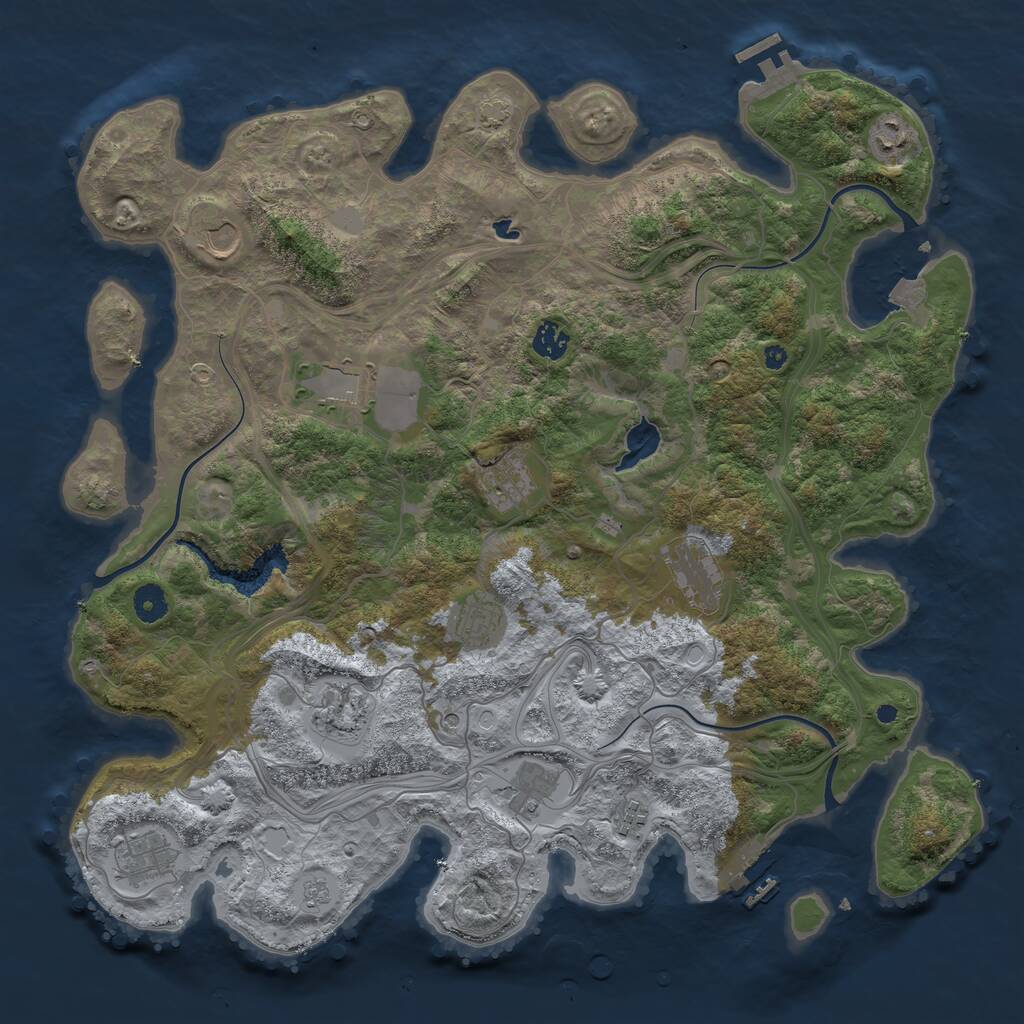 Rust Map: Procedural Map, Size: 4250, Seed: 1799534828, 17 Monuments