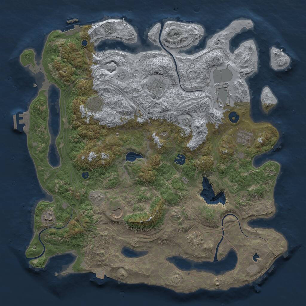 Rust Map: Procedural Map, Size: 4250, Seed: 135791113, 15 Monuments