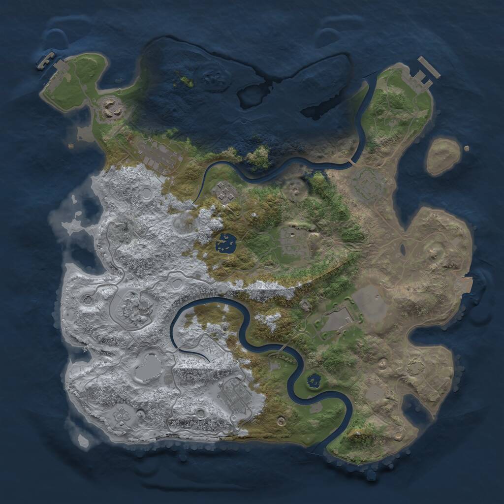 Rust Map: Procedural Map, Size: 3600, Seed: 211124, 15 Monuments