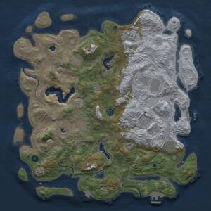 Thumbnail Rust Map: Procedural Map, Size: 4500, Seed: 1999308451, 15 Monuments