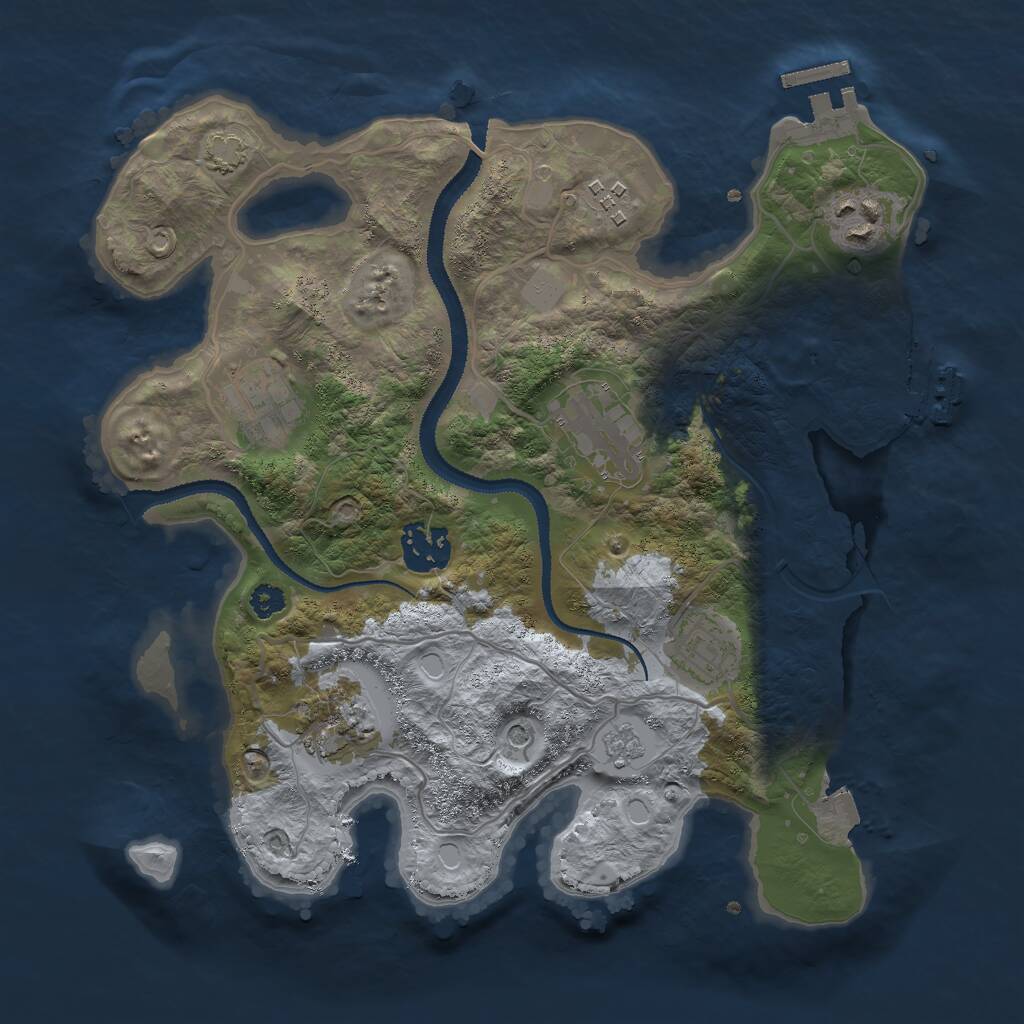 Rust Map: Procedural Map, Size: 3000, Seed: 1940543285, 13 Monuments