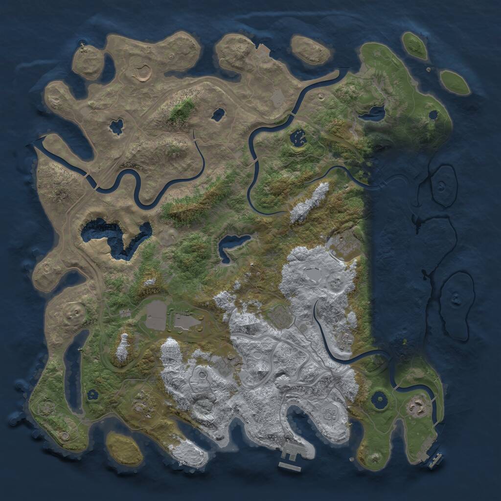 Rust Map: Procedural Map, Size: 4500, Seed: 1002375103, 15 Monuments
