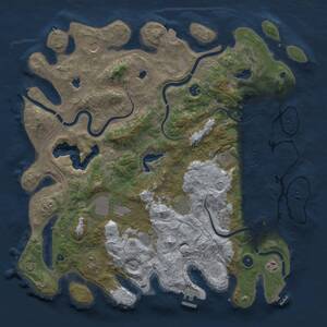 Thumbnail Rust Map: Procedural Map, Size: 4500, Seed: 1002375103, 15 Monuments