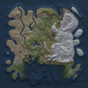 Thumbnail Rust Map: Procedural Map, Size: 4250, Seed: 1721841194, 17 Monuments