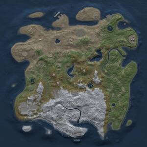 Thumbnail Rust Map: Procedural Map, Size: 4000, Seed: 1875352320, 14 Monuments