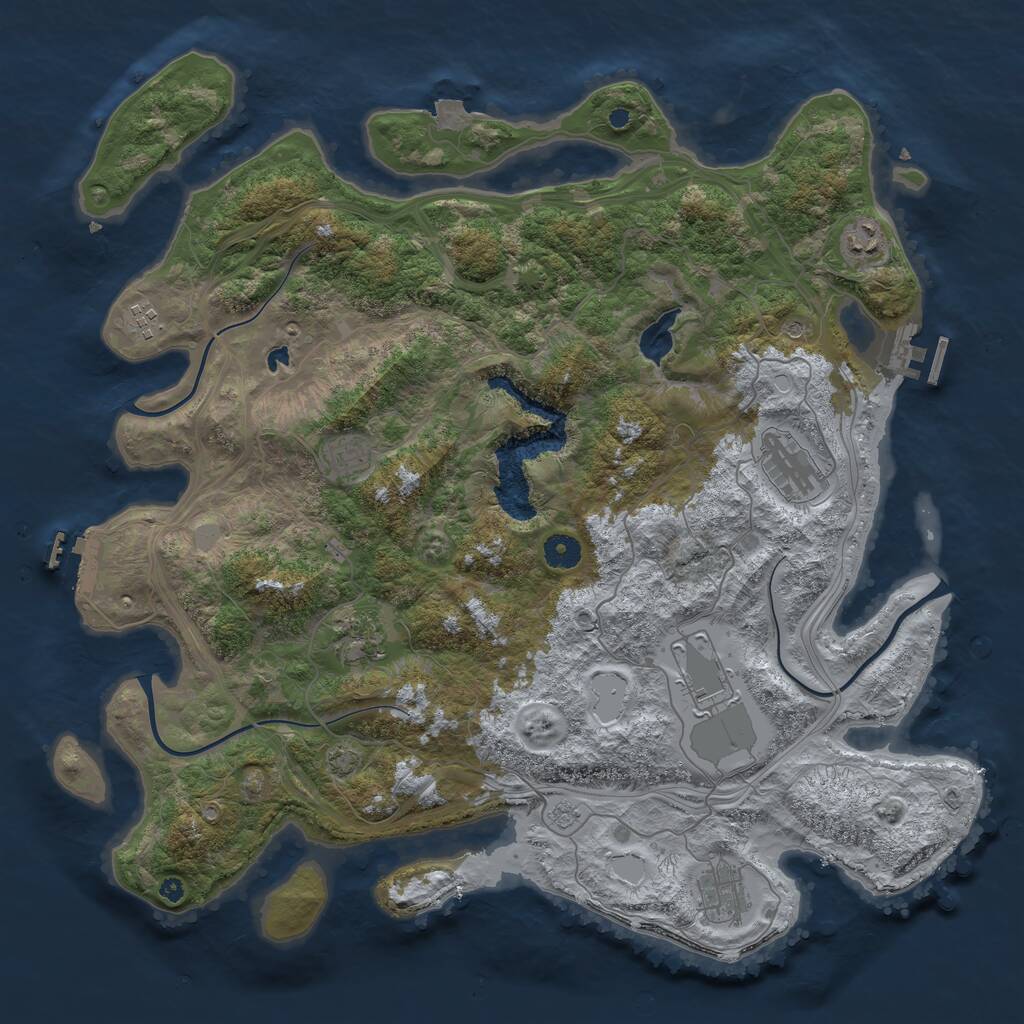 Rust Map: Procedural Map, Size: 4250, Seed: 26899, 13 Monuments